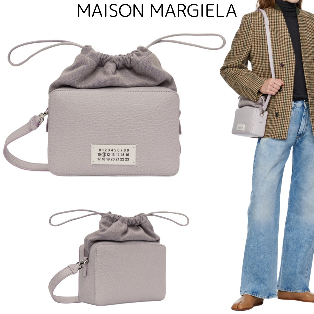 関税なし＜Maison Margiela＞ロゴ クロスボディバッグ パープル