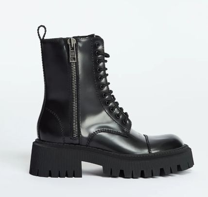 関税送料込み【BALENCIAGA】レザー ショートブーツ バレンシアガ レザー ショートブーツ 40 レディース ブラック