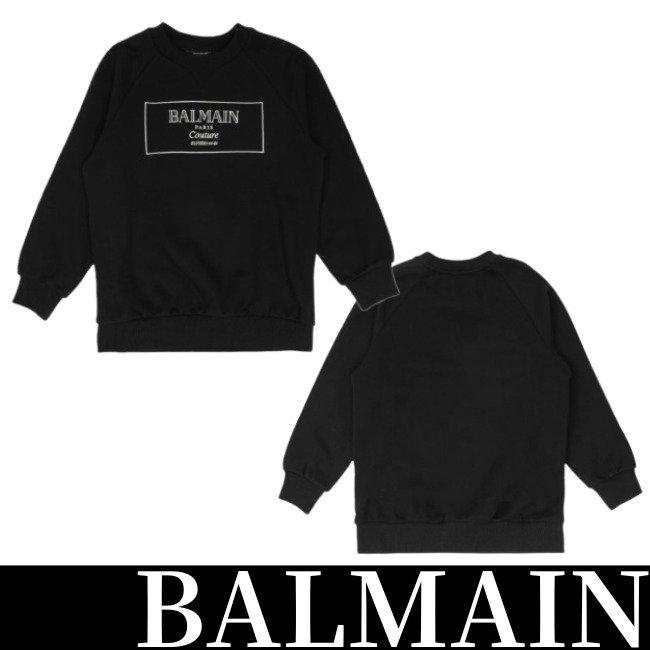 送料関税込【BALMAIN】長袖スウェットシャツ