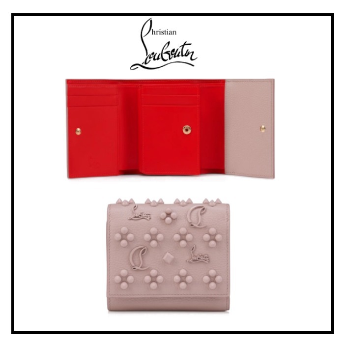 【NEW】 Christian Louboutin スパイクコンパクトウォレット財布