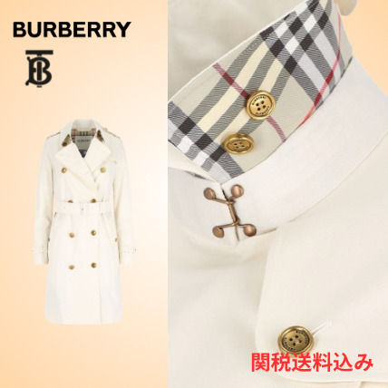 バーバリー BURBERRY ダッフルコート ホワイト系 レディース サイズ38 ウールカシミア ダッフルコート (キャンドル) - ウィメンズ