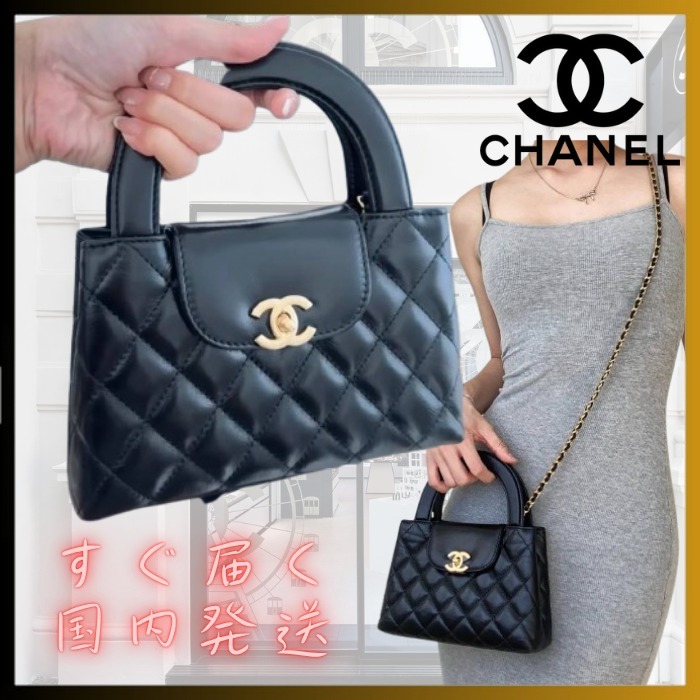 【25A 大きめなハンドルがアクセント】CHANEL ハンドバッグ