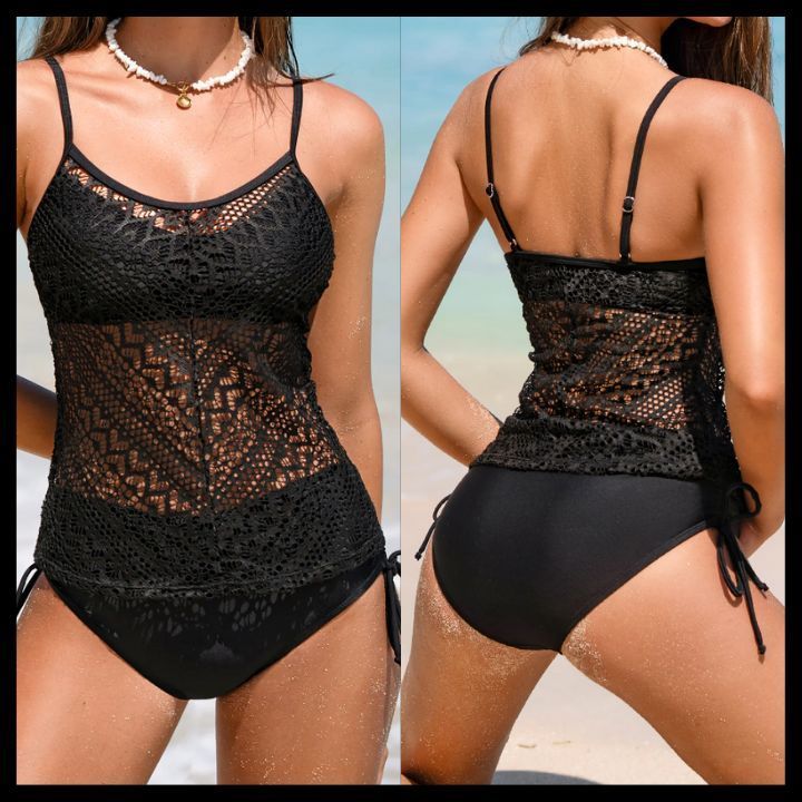 【華やかレース】CUPSHE セレニティサンズ タンキニセット 水着