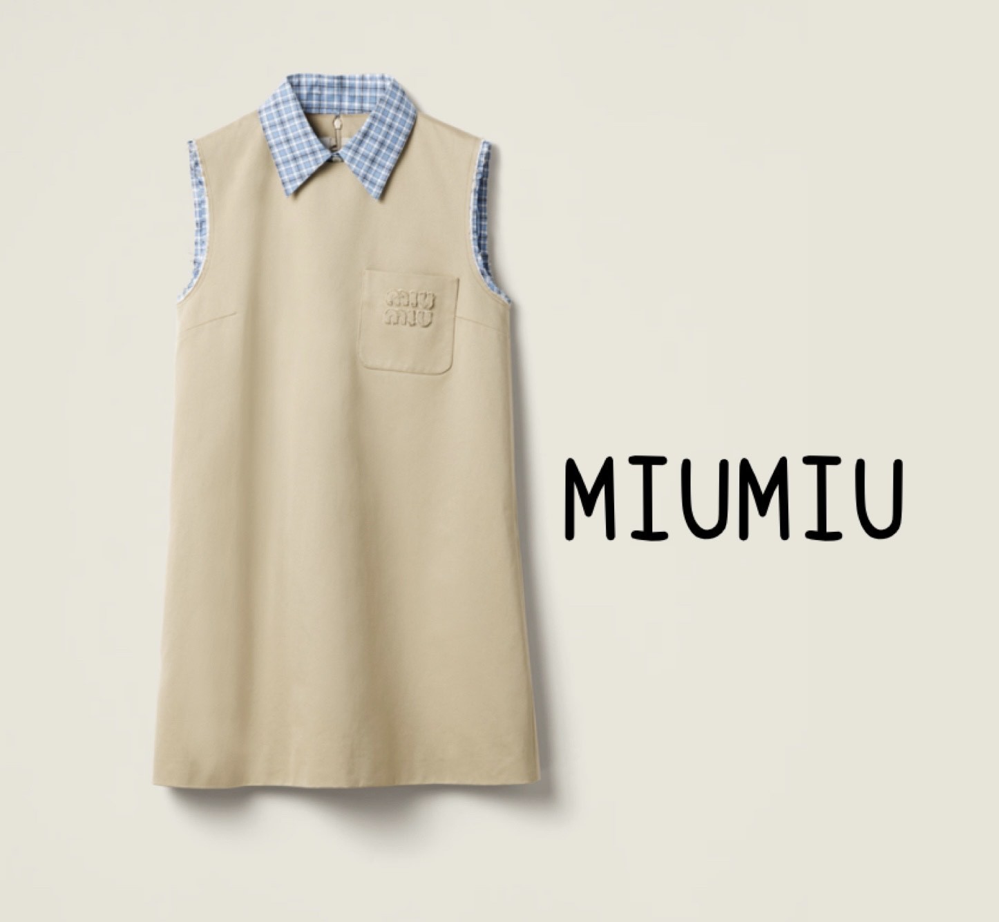 MiuMiu チノ ミニドレス コットン