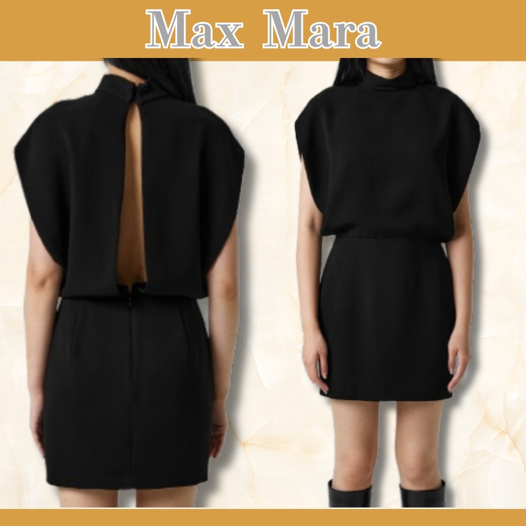 関税送料込【Max Mara】クエルチェ ドレス ワンピース ブラック