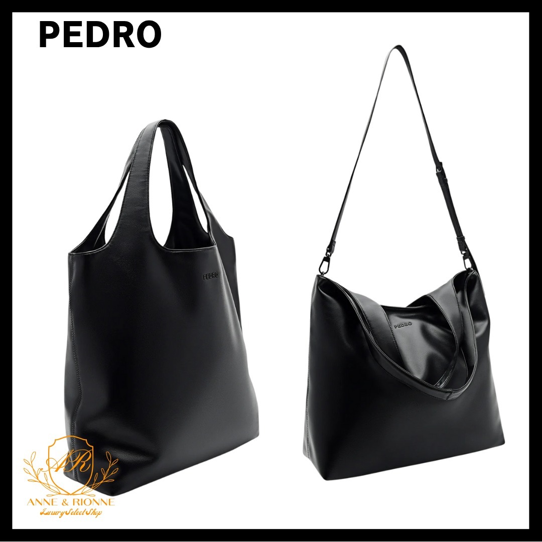 PEDRO トートバッグ 合成皮革 スリングストラップ付き
