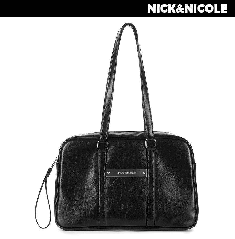 NICK&NICOLE◆ ボストンバッグ_ブラック