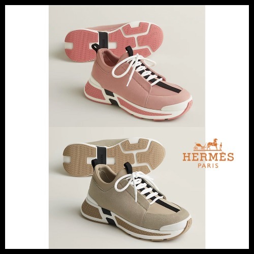 カジュアルスタイル☆ *HERMES* Just スエードレザースニーカー