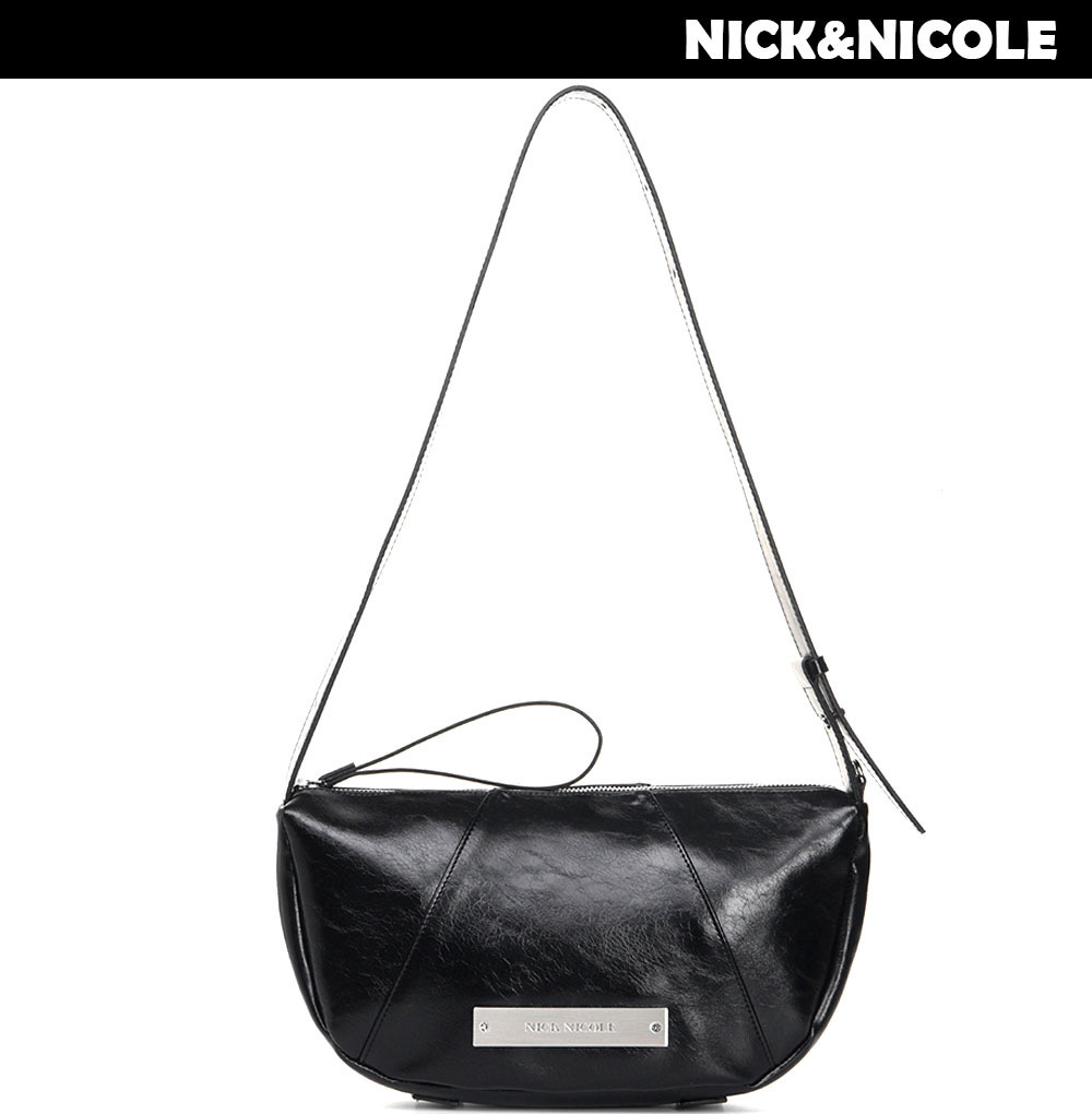 NICK&NICOLE◆ラウンドショルダーバッグブラック