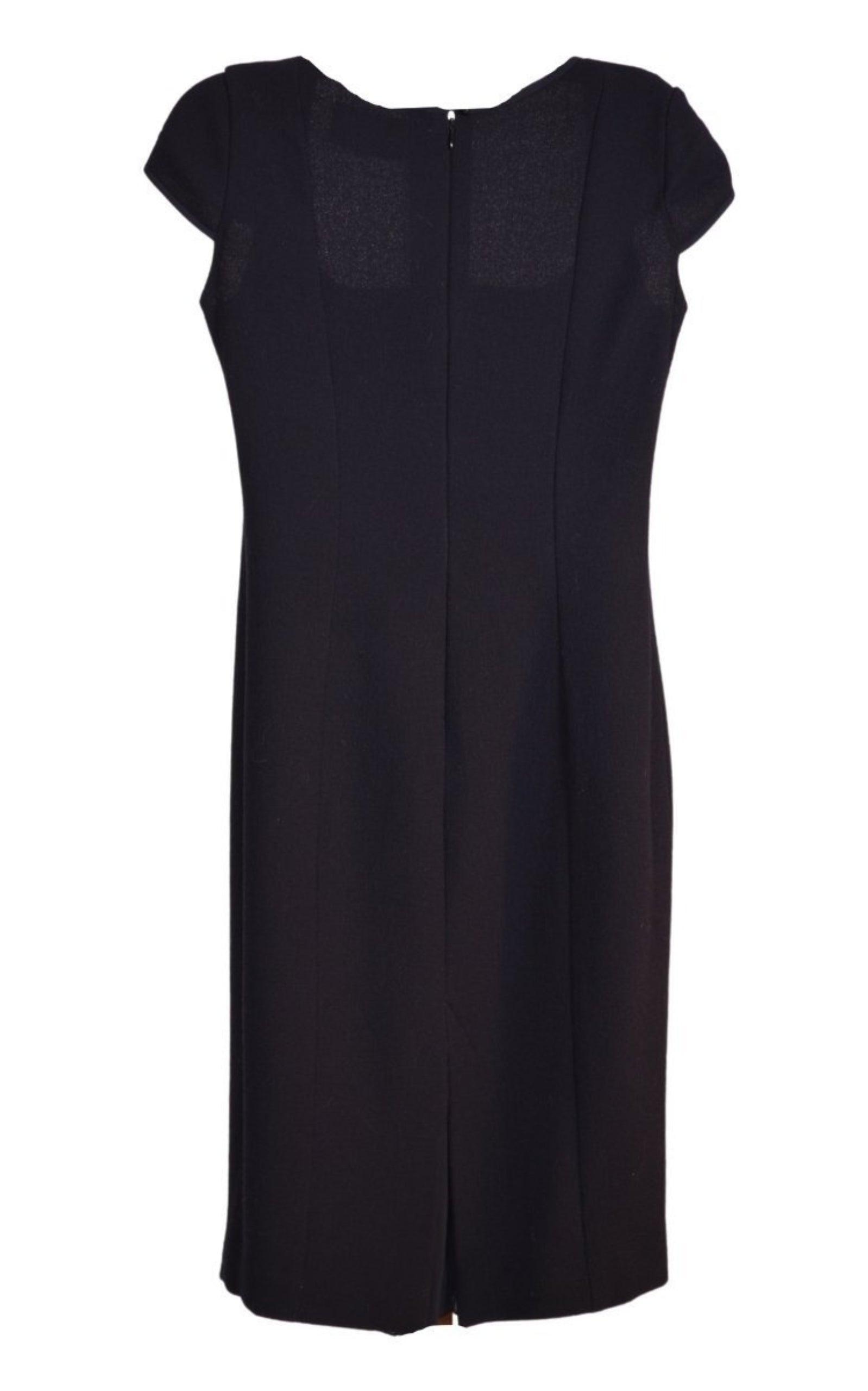 パーティードレス Short Black Wool Heart Neckline Dress