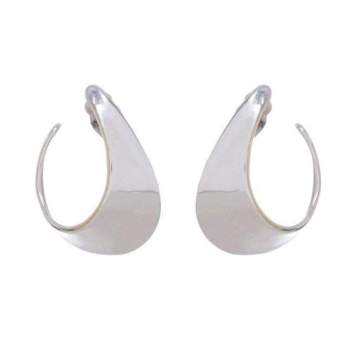 ピアス Robert Lee Morris Silver Crescent Clip Hoop Earrings