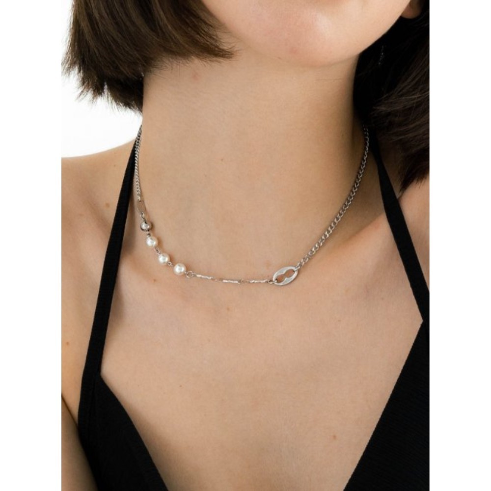 ★PEARLY MORE★ Swarovski Point Daily Chain Necklace