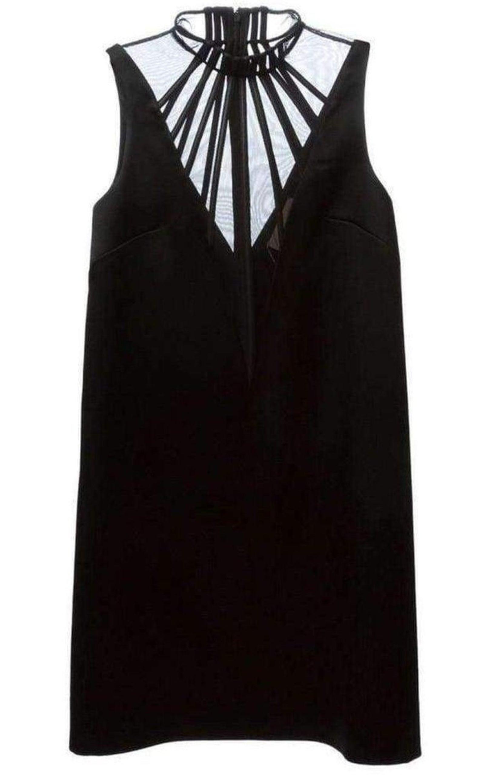 パーティードレス Abstract Boning Black Dress