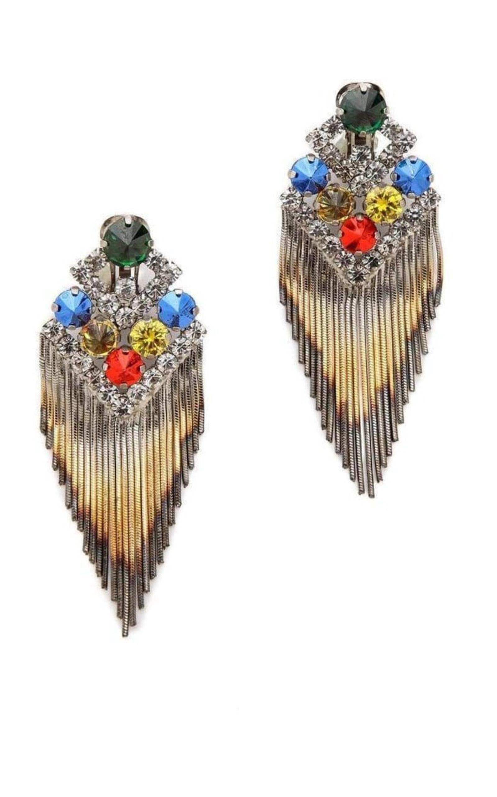 ピアス Fringe Mixed Color Earrings