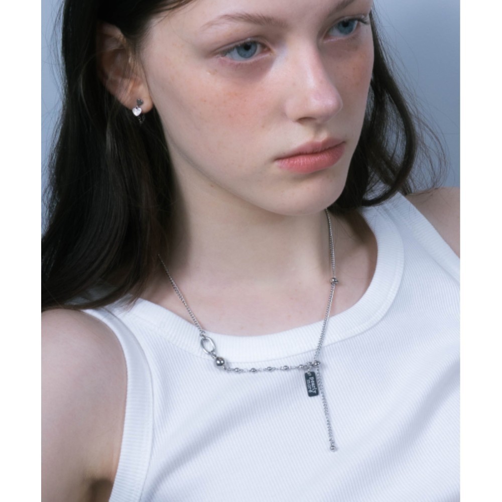 ★PEARLY MORE★ Ball Chain Point Magnet Necklace