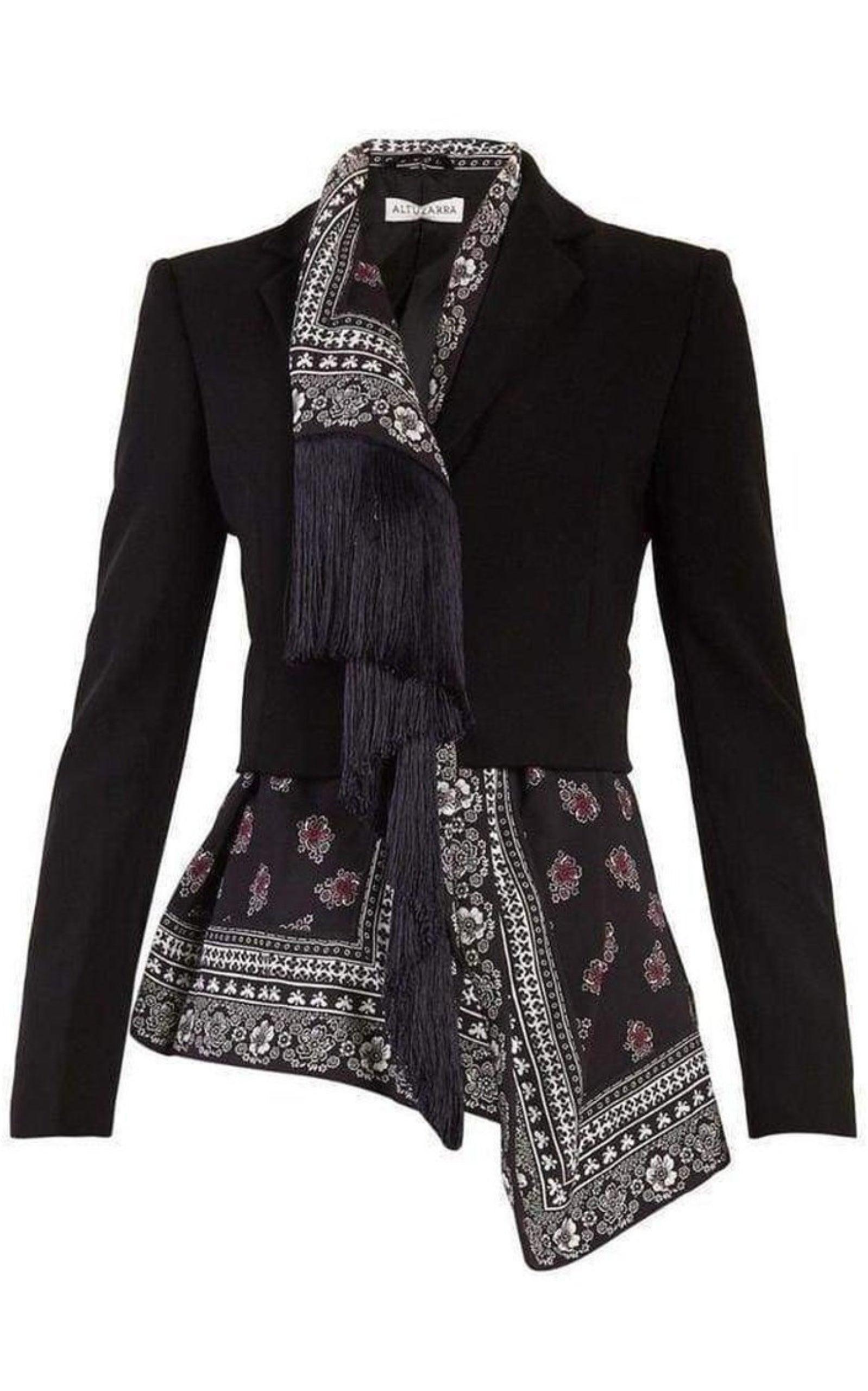 ジャケット Asymmetric Draped & Tassel Blazer