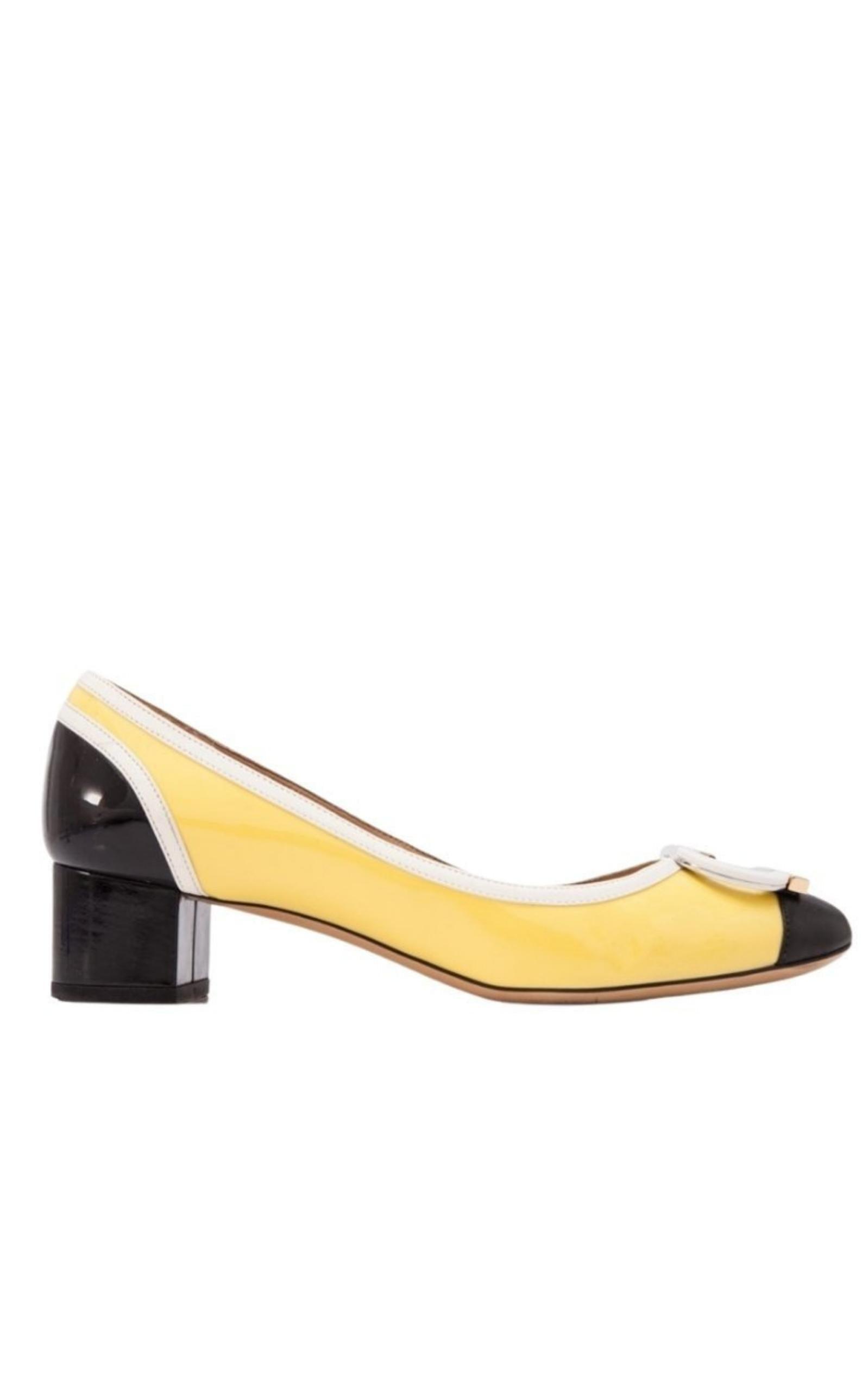 パンプス Patent Leather Gwen Block Heel Pumps