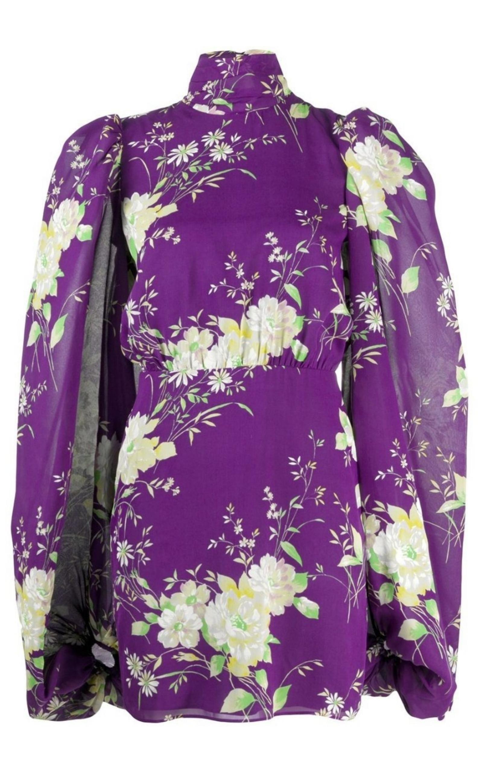 パーティードレス Gobi Floral-print Silk Mini Dress