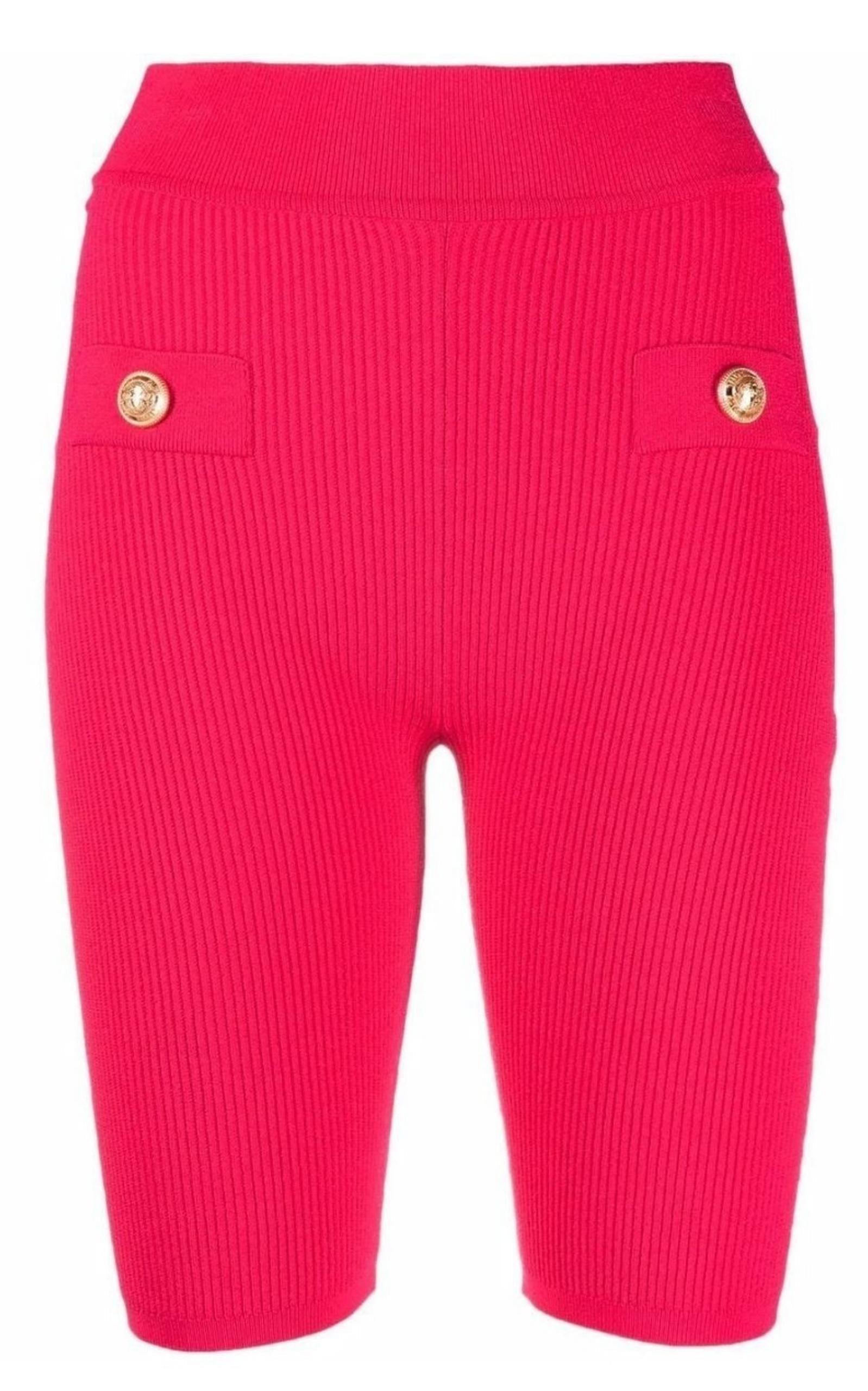 ショートパンツ Button-embellished Ribbed Cycling Shorts