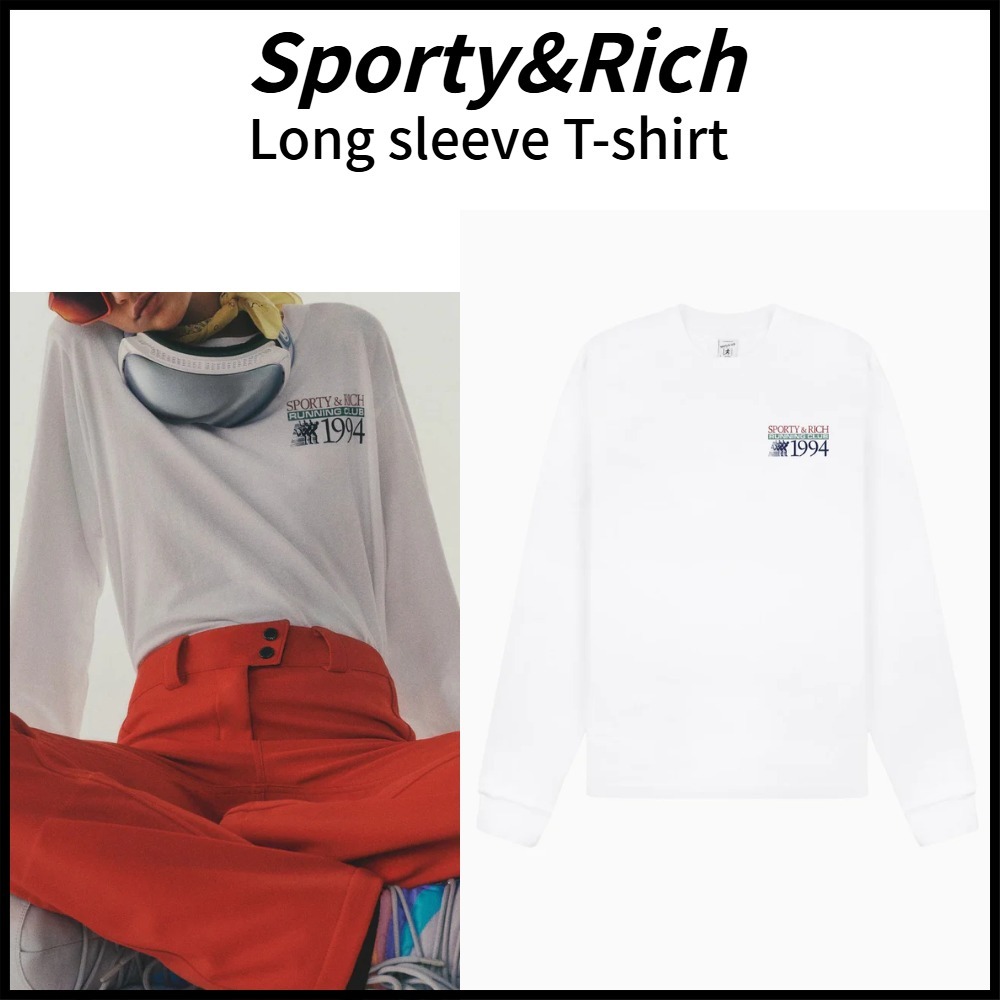 【Sporty＆Rich関税込★】Finish Line Long sleeve T-Shirt -