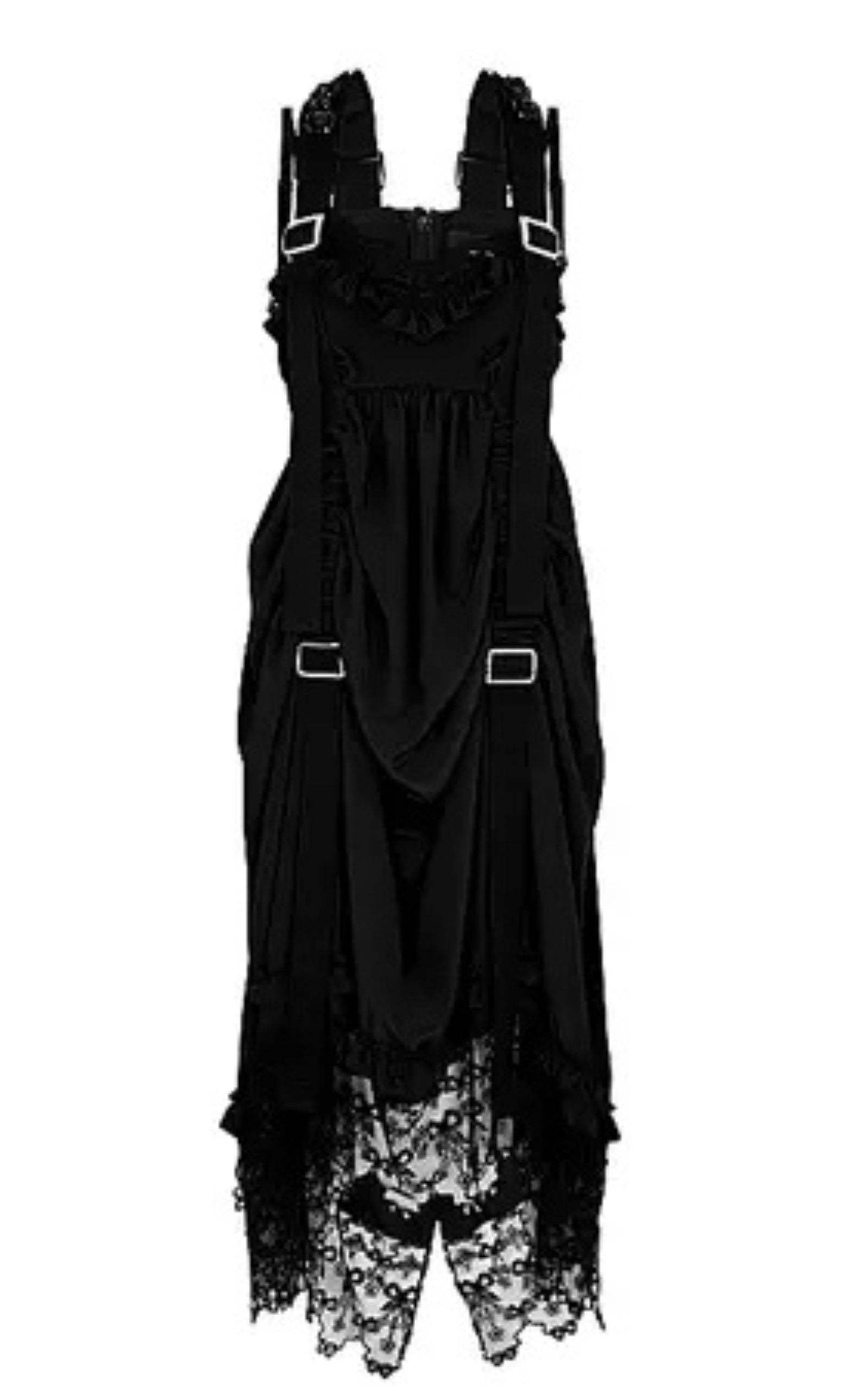 パーティードレス Draped Buckle Midi Dress