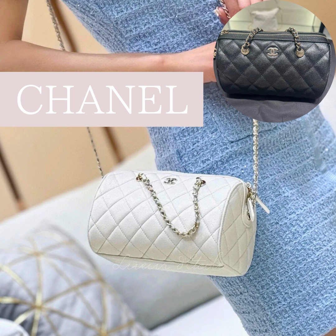 【フォルムが魅力♡】CHANEL ミニ ボストンバッグ 25S