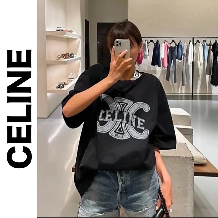《CELINE》国内発送 セリーヌ ルーズ Tシャツ /トリオンフ