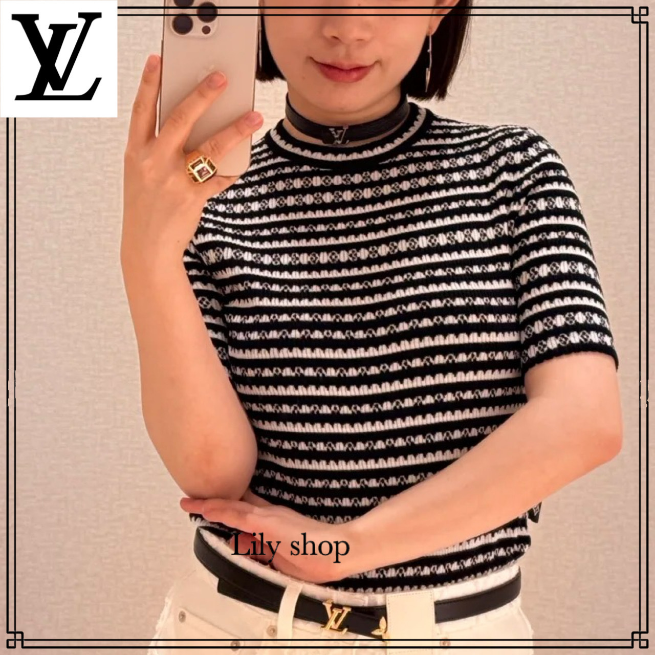 年齢問わず使いやすい☆【Louis Vuitton】ボーダー Tシャツ
