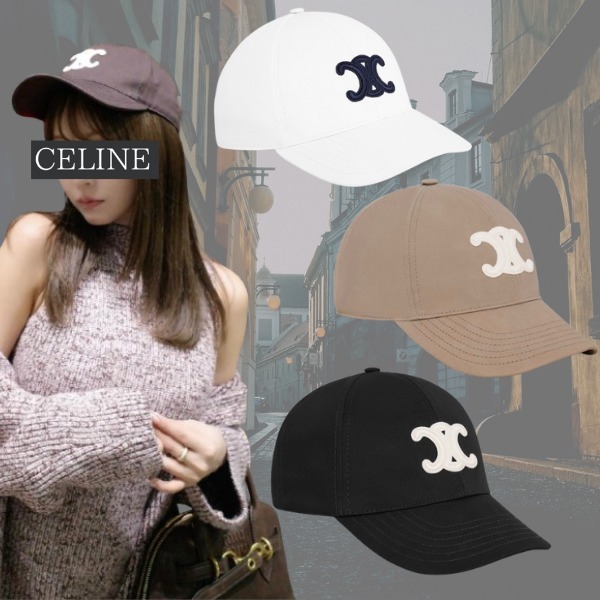 【CELINE】トリオンフ コットン ベースボールキャップ