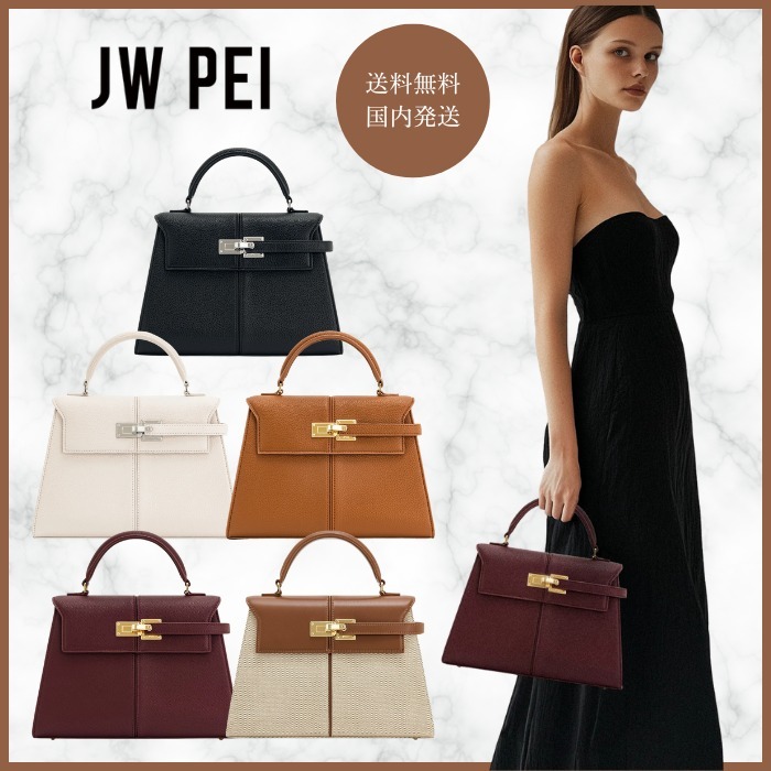 送料無料【JW PEI】 ELISE ラージ トップハンドルバッグ