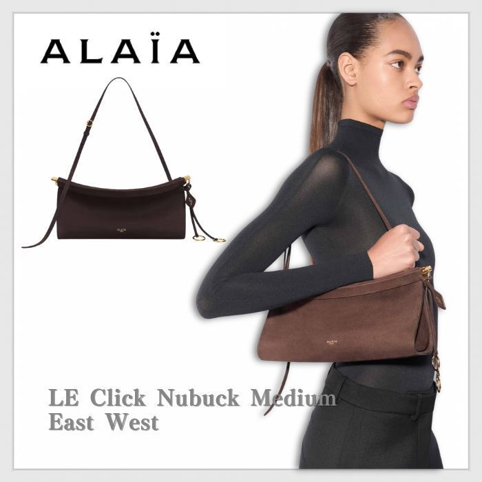 【深みある美色ブラウン】ALAIA LE CLICK Medium Bag Dark Brown