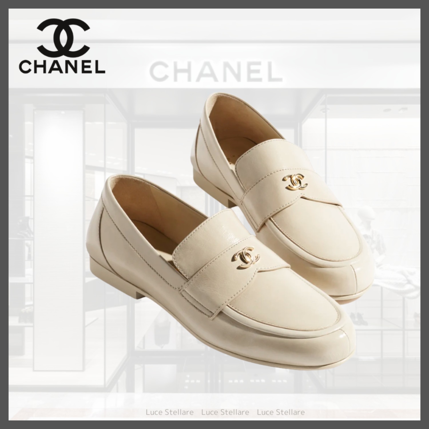 【ベージュがお洒落◎】CHANEL ローファー