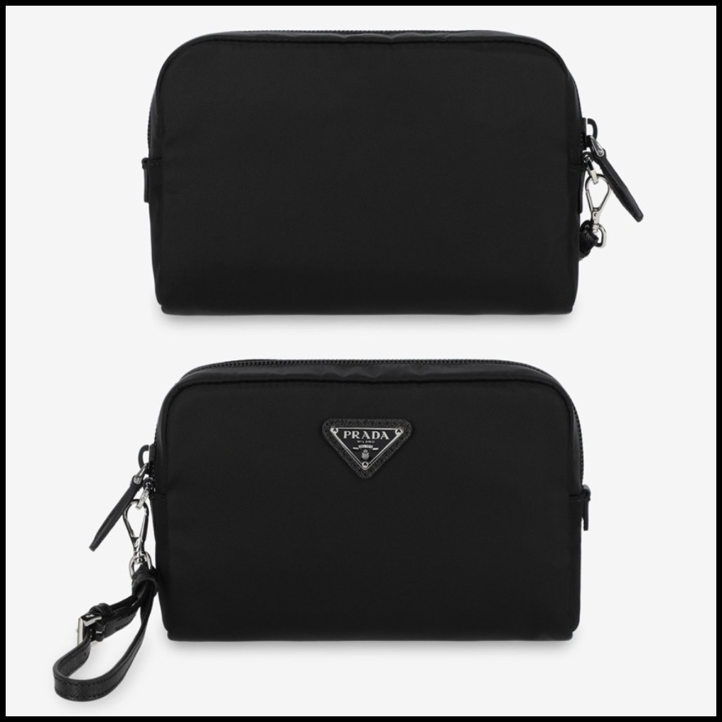 人気★PRADA★トライアングルロゴ RE NYLON ポーチバッグ 正規品