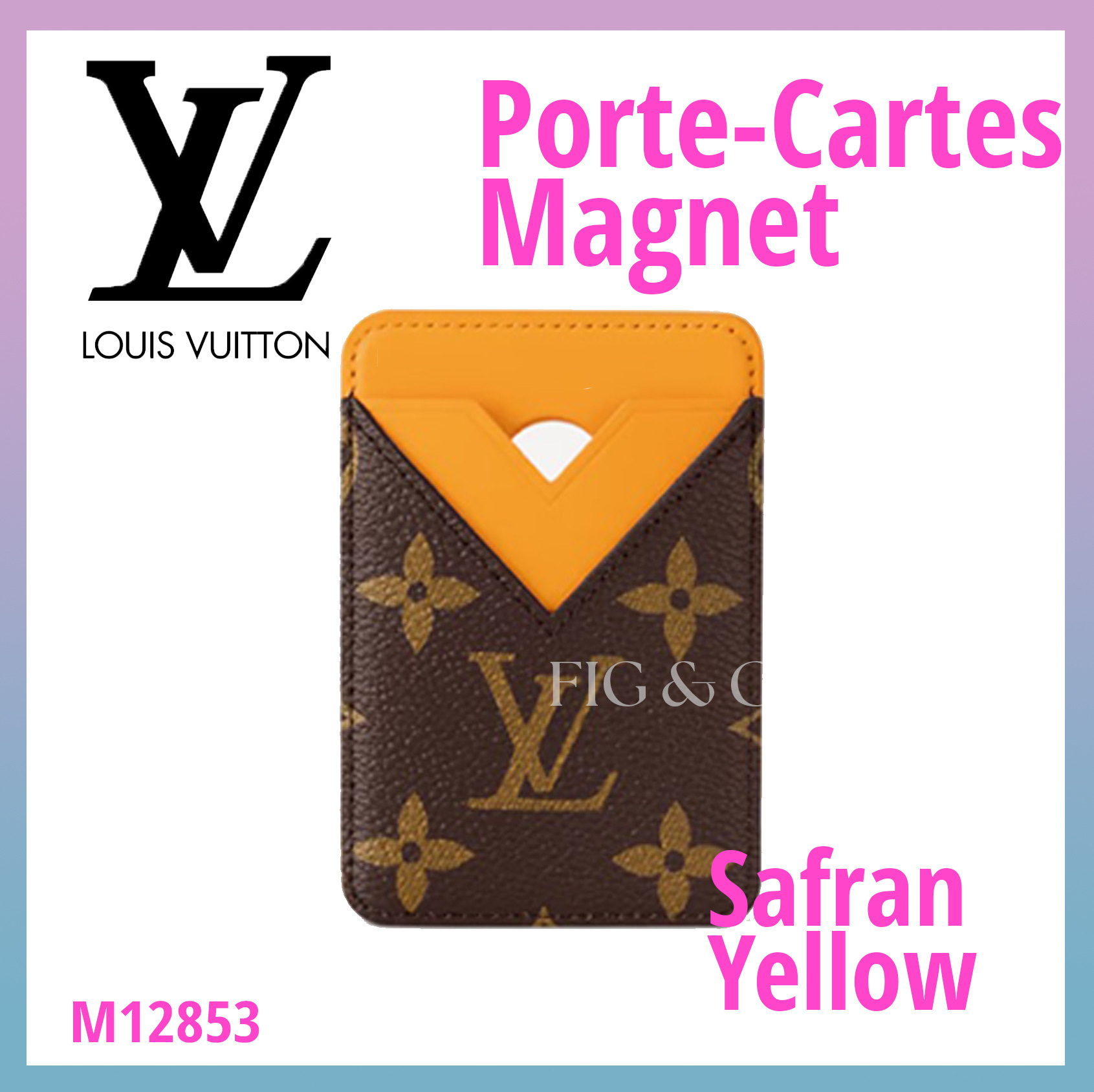 【ルイヴィトン】 カードケース マグネット スマホ yellow
