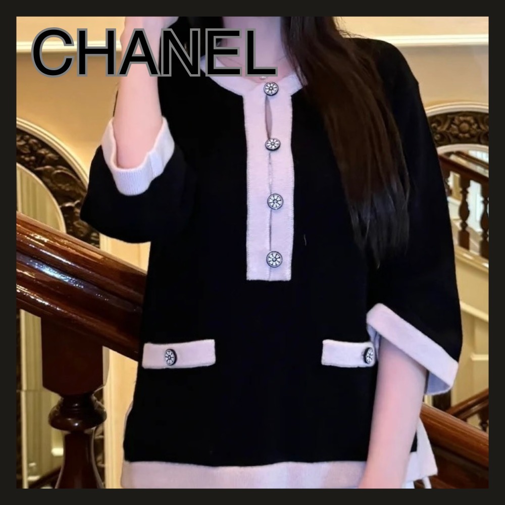 【美シルエット】CHANEL フレア パイピング プルオーバー