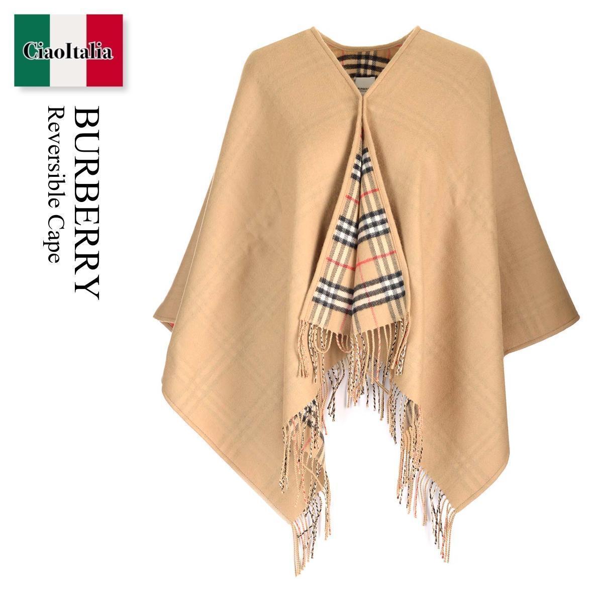 ポンチョ・ケープ Burberry Mantella Check In Lana