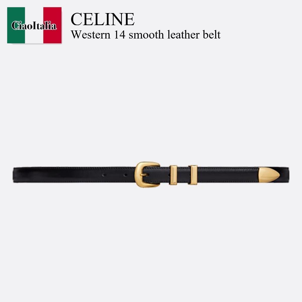 ベルト Celine Celine Western 14 Smooth Leather Belt