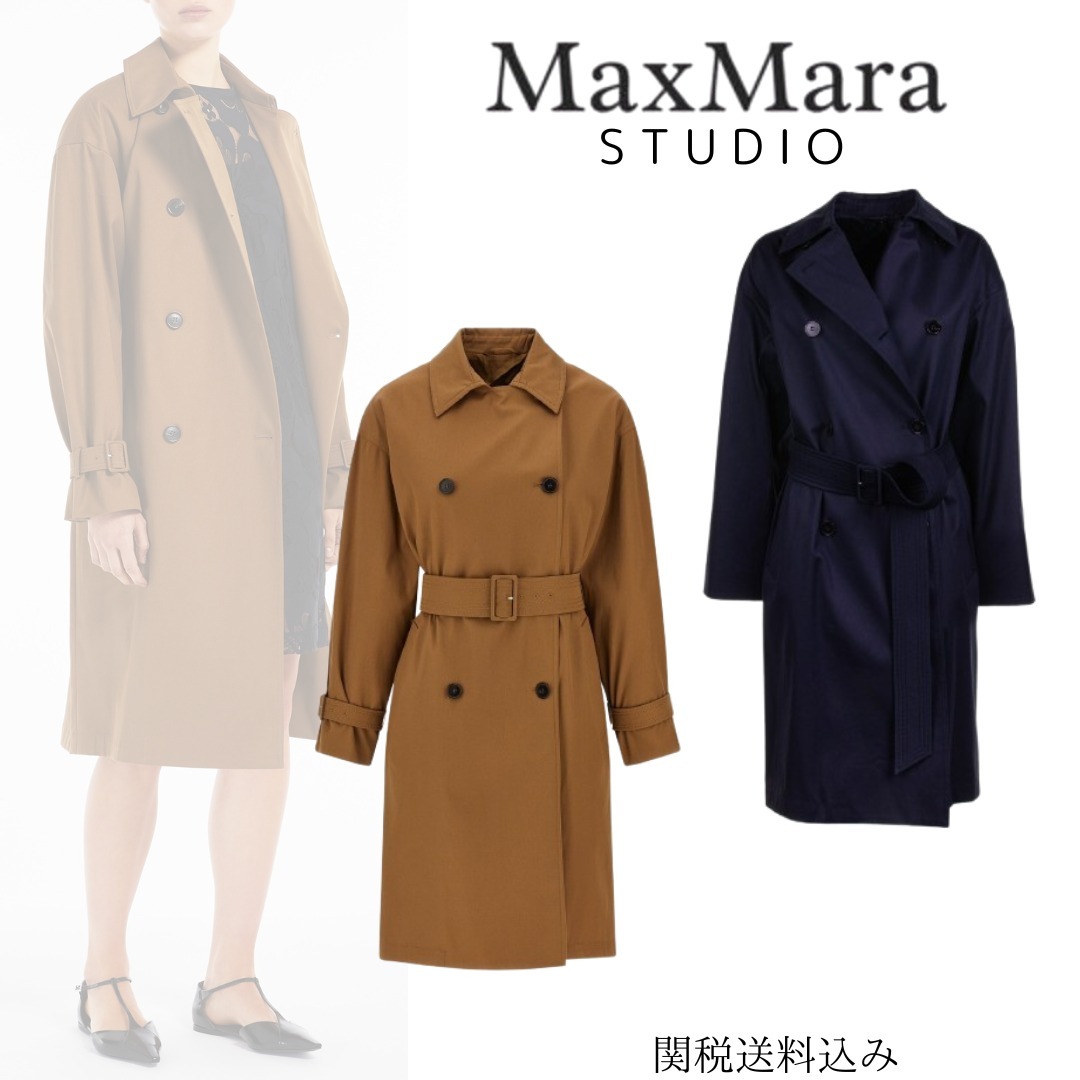 【Max Mara Studio】[EBRIEN]撥水加工トレンチ【関税送料込】