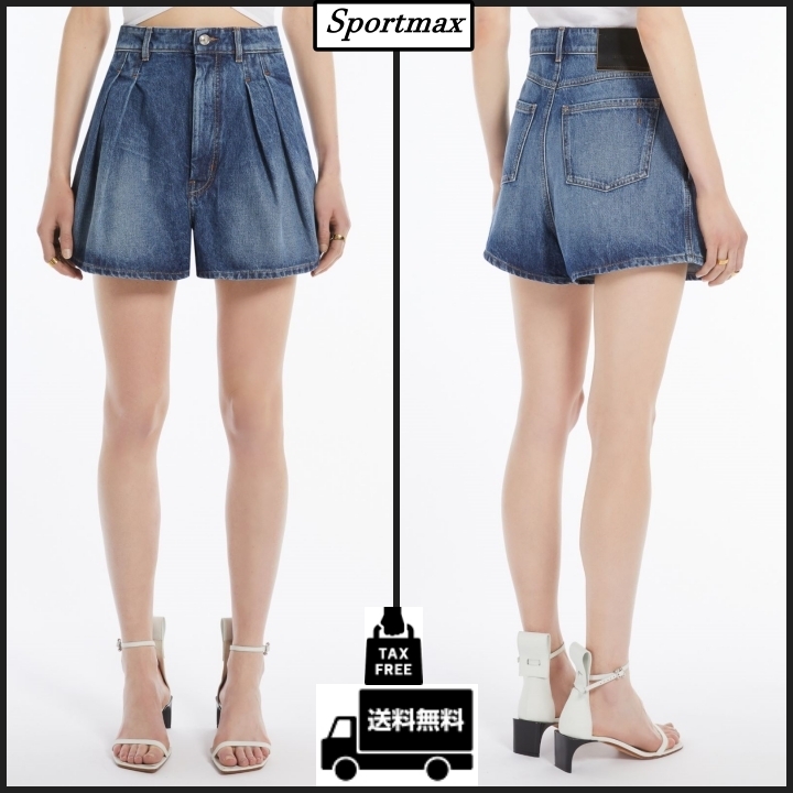 【SPORTMAX】GHIRBA オーバーサイズ デニム ショートパンツ