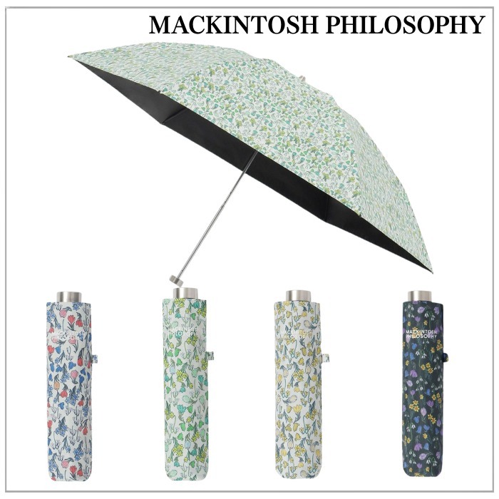 【晴雨兼用】MACKINTOSH PHILOSOPHY 折りたたみ傘 花柄
