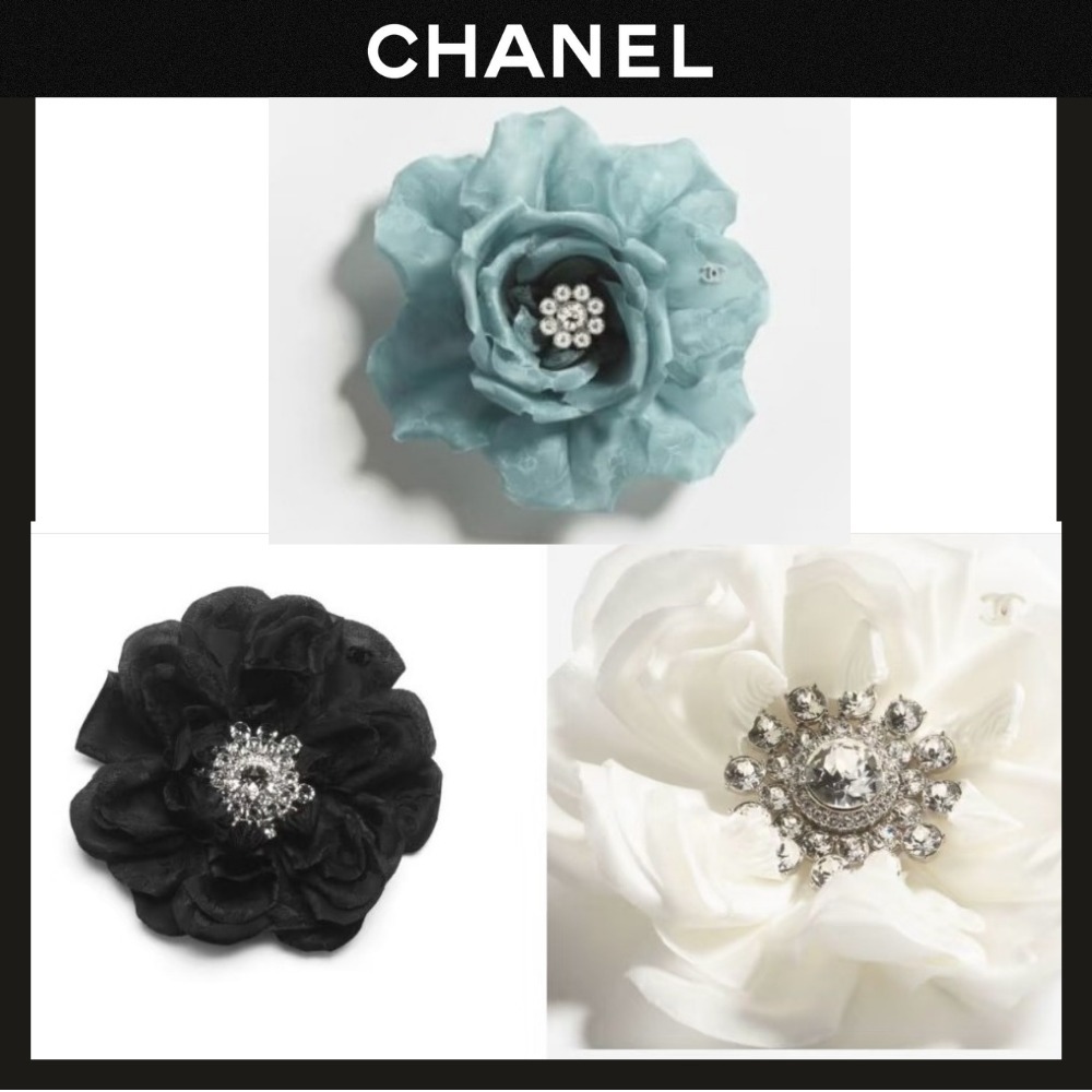 安心国内発送 25A カメリア◆CHANEL ブローチ