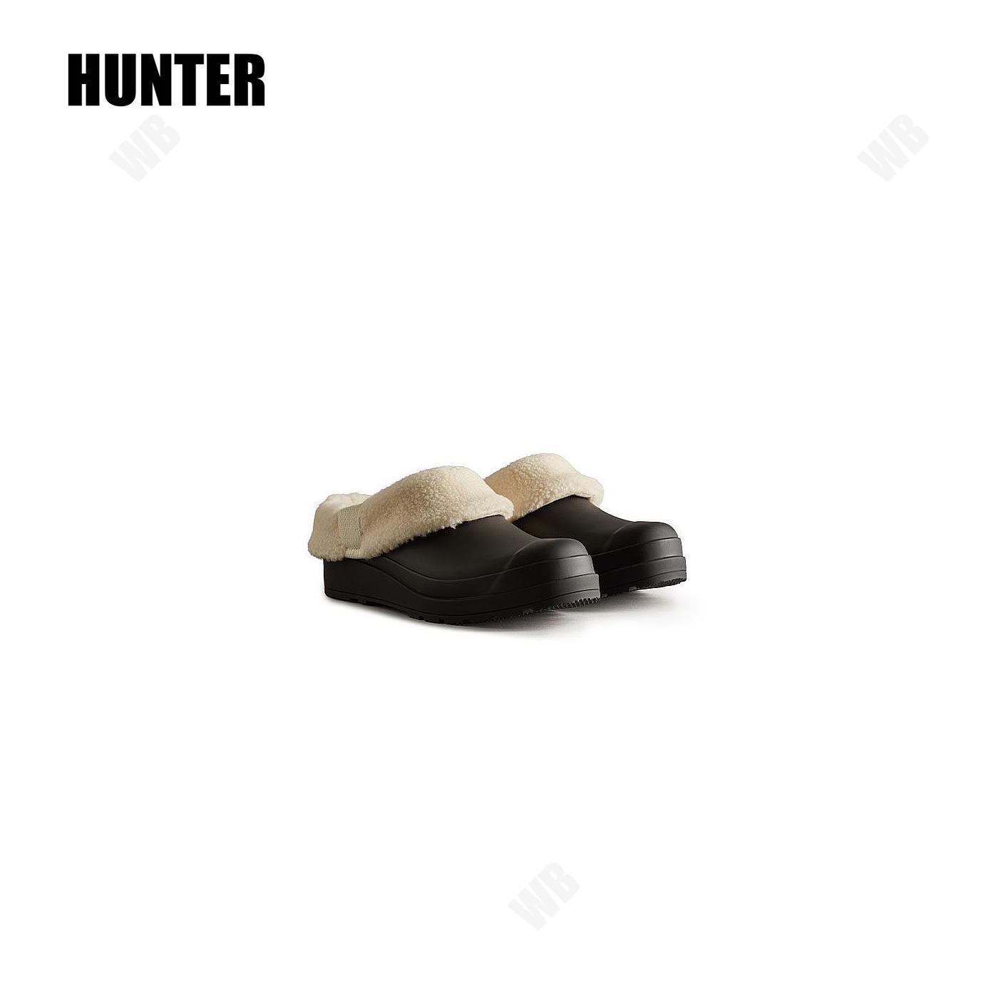 [HUNTER] [WOMEN] Play Sherpa Clog -Black ☆送料込☆