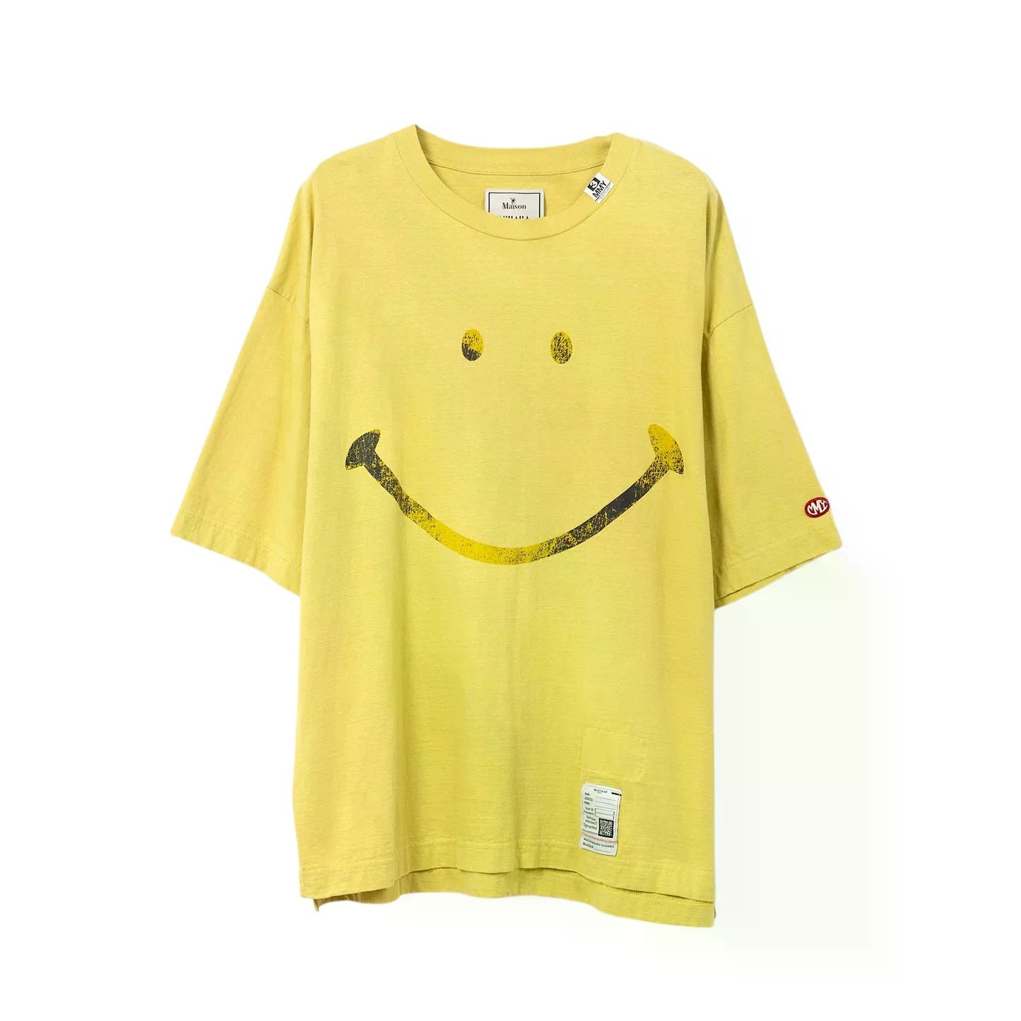 国内発送☆MIHARA YASUHIRO☆Smily Face Printed T-shirt/YELLOW