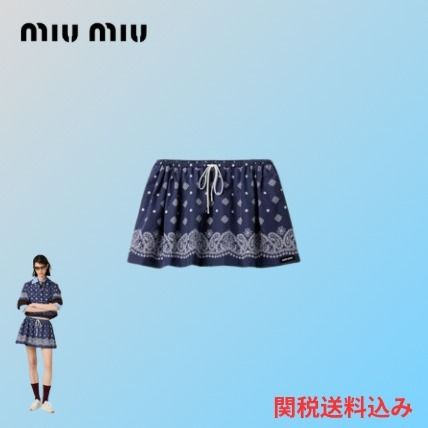 【カラー2色あり♪】MiuMiu ミニスカート バンダナプリント 三越伊勢丹 | MIU MIU/ミュウミュウ通販 | バンダナプリント