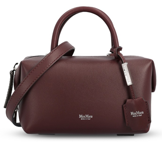 Max Mara ♪ [ホールドオール] レザー ダブル ハンドル バッグ