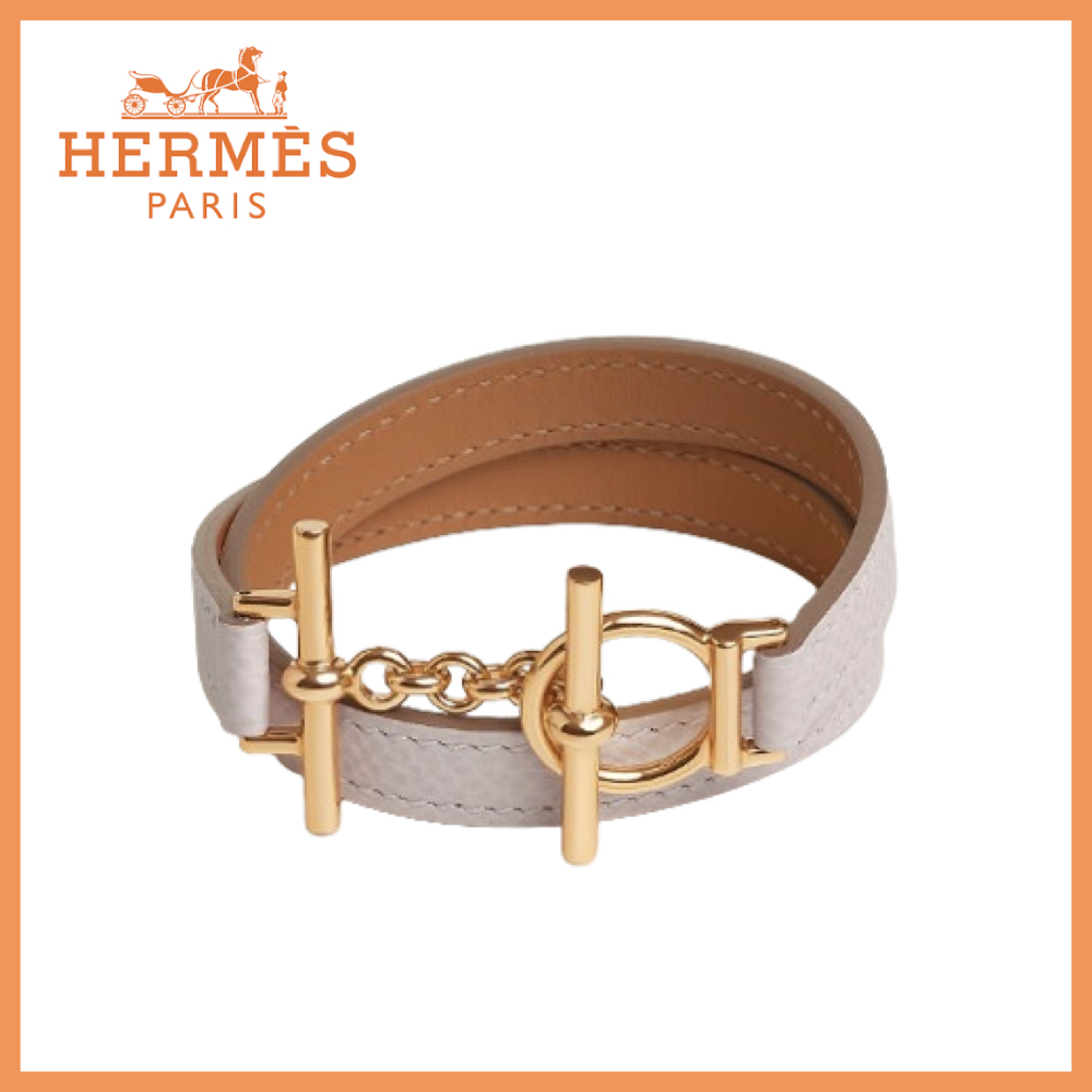 【HERMES】レザーブレスレット CROISIERE DOUBLE TOUR