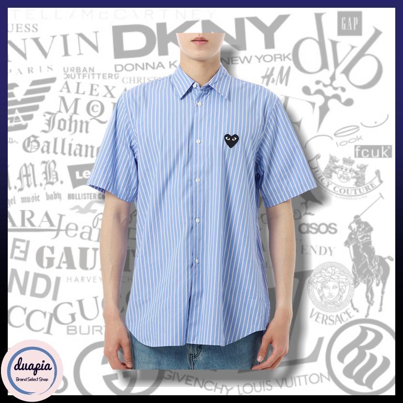 ★COMME des GARCONS★ブラックハート ワッペン 半袖シャツ