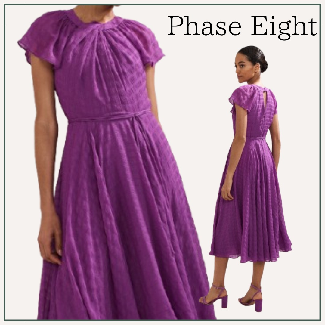 【大人可愛い♪】Phase Eight / グウェン テクスチャードドレス