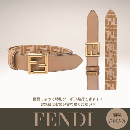 FFベルト レザー ベージュ | Fendi