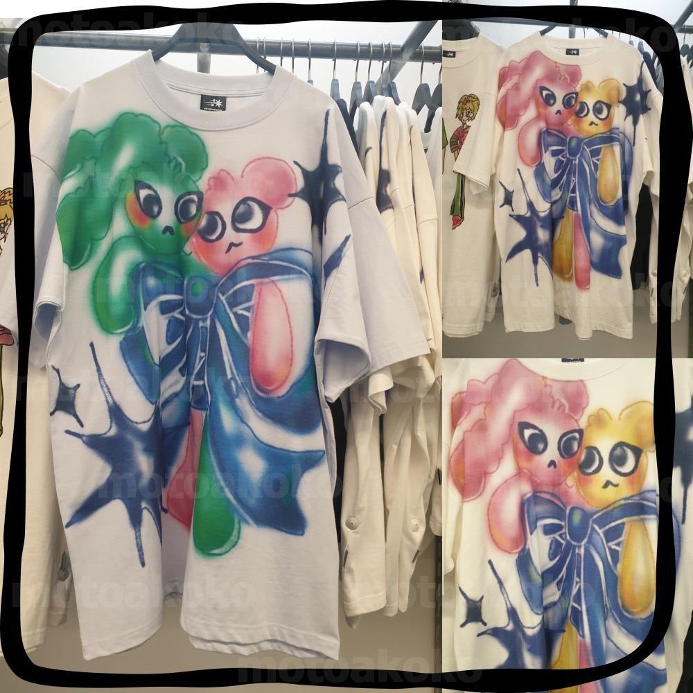 Nice Ghost Club★男女兼用★BUNNY BEAR SPRAY ART BIG BIG TEE